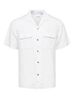 Selected Homme Bright White Short Sleeve Shirt